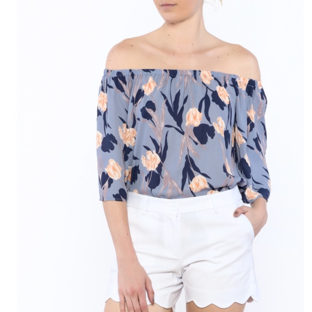 Periwinkle floral top